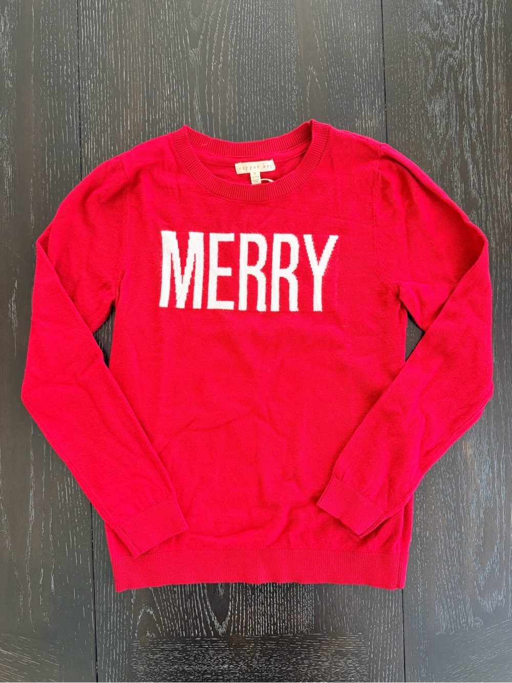 Copper Key Red 'MERRY' Knit Sweater M (8/10)